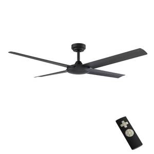 lot 23584 image: Altitude Laritza 56  IndoorOutdoor Matte Black Ceiling Fan with Remote Control