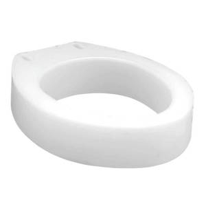 lot 23585 image: Carex Raised Toilet Seat Elevator with Easy Installation  Adds 3.5 in Height  White  300 lb Limit