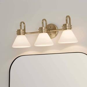 lot 23586 image: Farum 3-Light Bathroom Vanity Light in Champagne Bronze
