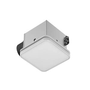 lot 23590 image: 130160 CFM CeilingWall Mount Roomside Installation Square Bathroom Exhaust Fan w CCT LED Night Light Humidity Sensor