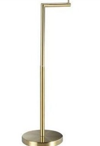 lot 23604 image: YSQCAR Free Standing Liftable Toilet Paper Holder in Brushed Gold