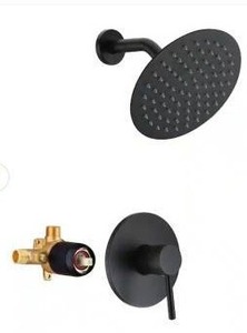 lot 23605 image: SUMERAIN Single Handle 1-Spray Shower Faucet 1.8 GPM with Pressure Balance in Matte Black