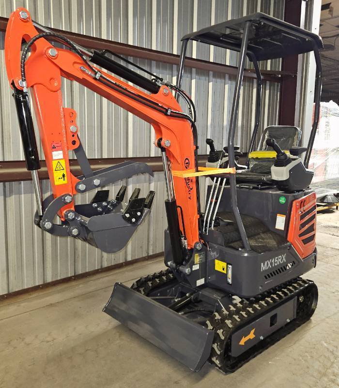 lot 2030 image: Unused CFG Industrial MX15RX Excavator - New Model - Pilot Controls - Auxiliary Hydraulics for Attachments - 7in Rubber Tracks for Better Stability and Stronger Base