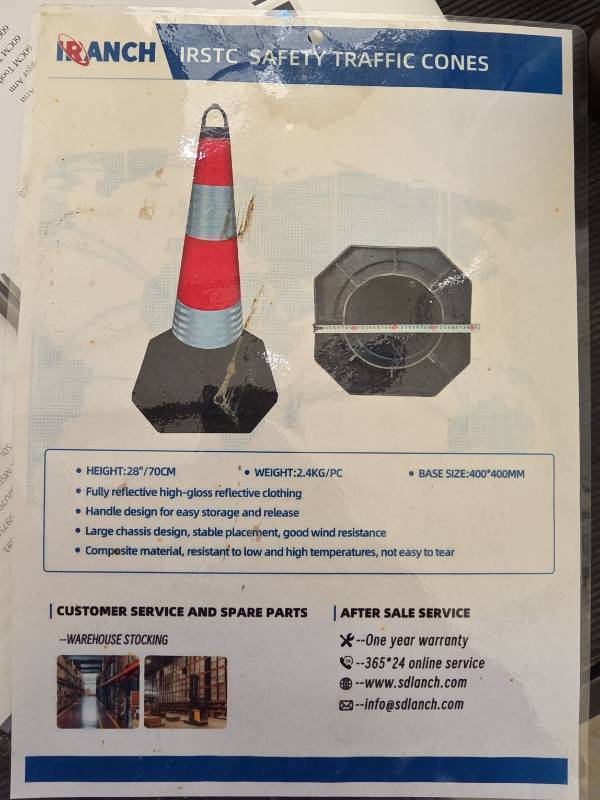lot 5077 image: Lot of 90 - Unused SDLanch IRSTC Safety Traffic Cones - 90 Total Cones