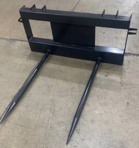 lot 4580 image: Unused JCT Skid Steer Bale Spears - Designed for Handling Round and Square Hay Bales