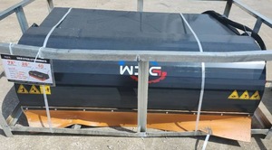 lot 3565 image: Unused Skid Steer WIG 72-inch Box Broom Sweeper Attachment  XN-FB01-72  Sweep Up Debris with Efficiency then Dump the Hopper when Full