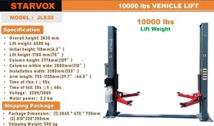 lot 7016 image: Unused Starvox 10,000lb Vehicle Lift - JL830