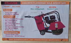 lot 7076 image: Unused Starvox XLC-500B Concrete Floor Saw