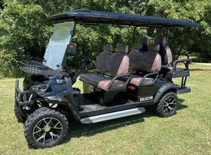 Extremely Nice! Unused 6-Person SDLGC100 Golf Cart 4000W 60V-50 Mile Range-6 Luxury Seats w/ Headrests-DOT Seat Belts-DOT Acrylic Foldable Windshield-Headlights-Tail Lights-Turn Signals-Rear View Mirror-Horn-Rear Camera-LSUV Legal.