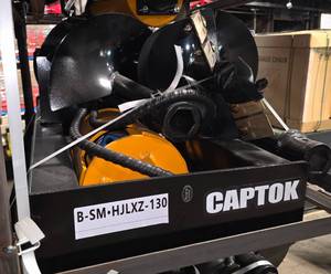 lot 8570 image: Unused Captok Skid Steer Auger Set with Auger Drive Head and 8-inch Alloy Auger - 12-inch Alloy Auger Rod - 16-inch Alloy Auger Rod