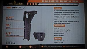 lot 3296 image: Unused Landhonor 36 Backhoe Excavator Thumb  LHR-BET36