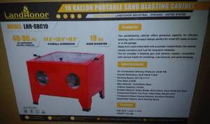 lot 3306 image: Unused LandHonor 19-Gallon Portable Sand Blasting Cabinet  LHR-SBC19
