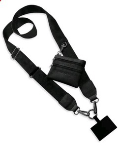 lot 1117 image: Save the Girls Clip & Go Phone Wristlet with Matching Strap Black