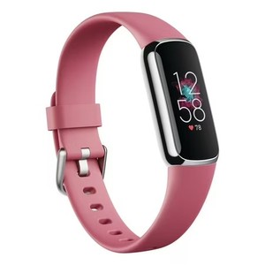 lot 1168 image: $205 Fitbit Luxe Fitness & Wellness Tracker - OrchidPlatinum Stainless Steel