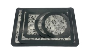 lot 1217 image: Temp-tations Classic Set of 5 Silicone Baking Mats Grey