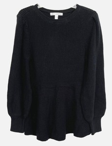 lot 1242 image: Girl With Curves Peplum Sweater Black X-Small