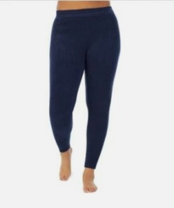 lot 1297 image: Cuddl Duds Fleecewear Stretch Leggings Pack of 2Chrol HtrhNavy Size 1X