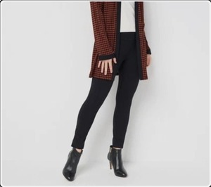 lot 1304 image: Susan Graver Petite Weekend Premium Stretch LeggingsBlack, Petite X-Large