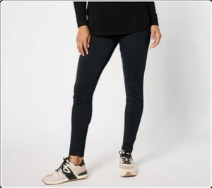 lot 1307 image: LOGO Lounge by Lori Goldstein Leggings Black X-Small