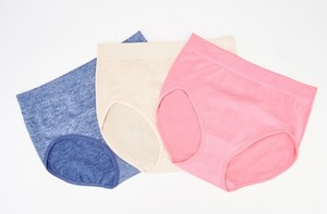 lot 1310 image: Breezies Diamond Comfort Seamless Full Brief Set of 3 Vintage Pink Medium