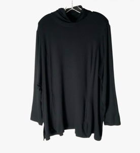 lot 1315 image: Susan Graver Regular Weekend Jersey Turtleneck Tunic Black, Medium