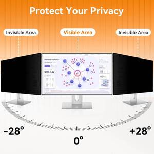 lot 7026 image: 2 Pack 19 Inch Computer Privacy Screen for 169 Aspect Ratio Widescreen Monitor, Eye Protection Anti Glare Blue Light Computer Monitor Privacy Filter, Removable Anti-Scratch 19in Protector Film