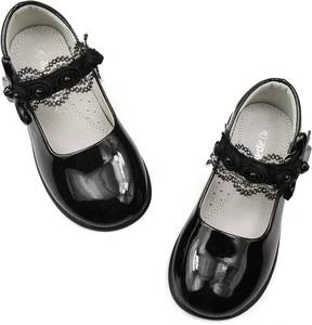 lot 7038 image: Apawwa Princess Party Dress Shoes - Anti-Scratch Leather Mary Jane Ballerina Flats for Girls, Size Toddler 5 to 3.5, White, Pink, Black