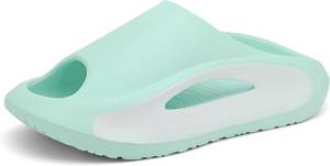 lot 7044 image: Meik Mangni Slide Sandals Men Women Platform Comfortable Slippers Non-Slip Lightweight Shower Shoes,Light Green 8-8.5 Women7-8 Men