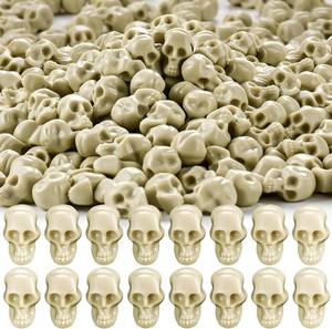lot 7085 image: IAIHBBLY 150 Pcs Halloween Mini Skull Heads,Plastic Miniature Figurines Skulls Ornamets Small Skeleton Head Decorations for Halloween Vase Filler Pranks Table Decor