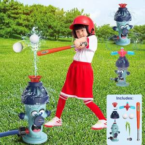 lot 7088 image: 3 in 1 Water Sprinkler for Kids Hydrant Sprinkler with Baseball & 360  Rotating