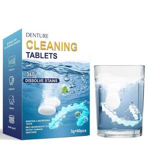 lot 7091 image: Retainer Cleaner Tablets for Invisalign, Mouth Guard Cleaner, Dissolve Stains, Odors and Plaque Dental Retainers for Aligner - Night Guards - False Teeth Whitening (60 pcs)