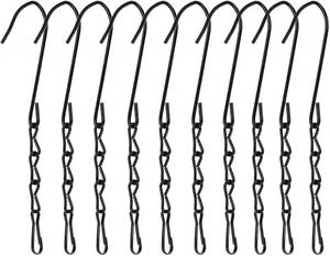 lot 7123 image: Heybe 10 Pcs Heavy Duty Hanging Chains for Bird Feeders, Black Chains with Clip for Hummingbird Feeders, Planters, Lanterns and Ornaments