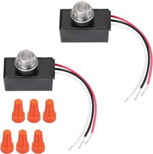 lot 7139 image: 2 Pack Dusk to Dawn Sensor for Outdoor Lighting 120-277V, Photoelectric Switch Photocell Light Sensor