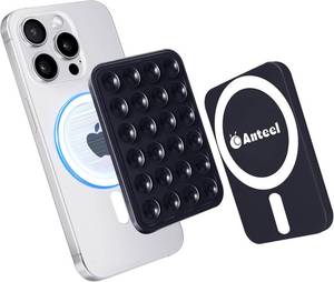 lot 7141 image: Anteel Magnetic Suction Phone Mount for MagSafe Case, Silicone Grip Secure Mirror Shower Phone Holder for iPhone 1213141516, Hands-Free SelfieVideo for TikTok CreatorInfluencer (Black)