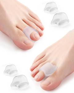 lot 7153 image: PGRODE 10Pcs Hammer Toe Corrector Straighteners, Bunion Spacer Separators for Women and Men Curled Toes, Crooked, Claw, Hammertoe, Gel Toe Splints for Straightening (Medium)