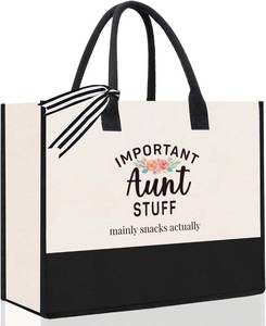 lot 7164 image: Personalized Mothers Day Xmas Gifts for Mimi Grandma Nana GiGi Granny Mom Memaw Aunt Bride Nurse Important Stuff Tote Bag