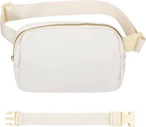 lot 7176 image: VOROLO Fanny Pack For Women And Men Crossbody Bag Belt Bag with Adjustable Strap Graduation Gifts Off white