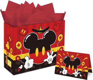 lot 7192 image: CORODER Gift Bag With Card and Tissue Paper, Welcome Baby Gift Bags with Handle For Party Gift Wrapping Present Party Decorations Supplies(13 inch) 3pk