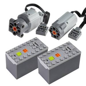 lot 7193 image: AUSEM 4pcs Powerfunction Technic-Motor kit Battery-Box-88000 Compatible with Major Brands Technic-Parts Moc Building Block