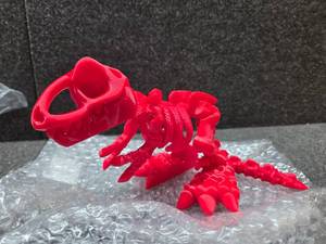 lot 7203 image: 3D Printed T-rex red