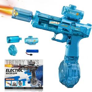 lot 7205 image: Electric Water Gun for Adults Kids,Automatic Electric Squirt Gun with Light Up,28-32 FT Range Water Pistol Blaster Soaker Water Blaster for Age 3-12, Summer  Beach Swimming Pool Outdoor Water Toy