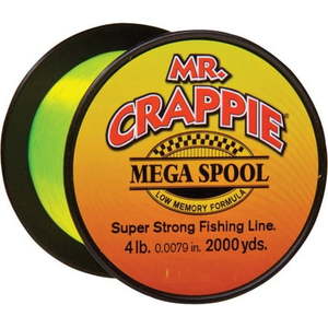 lot 35888 image: Mr Crappie Mega Spool  Monofilament Line  4 lb  2000 Yards