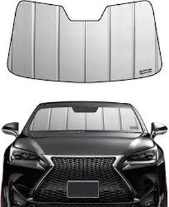 lot 35817 image: Pigenius Windshield Sunshade for Lexus NX 2015-2021 (No Lane Departure Alert), Premium Grey Leather Finish