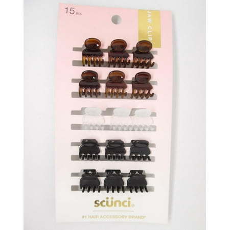 lot 24147 image: Scunci Mini Jaw Clips - 15pk Black