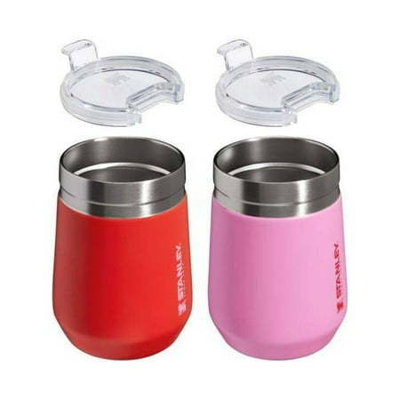lot 33632 image: Stanley 2pk 10 oz Stainless Steel Everyday Go Tumblers RedPink