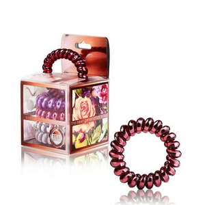 lot 28992 image: Vere 5PCS Everlasting Hair Ties - Rose Garden Blend  Large 2.5  Dia High Quality Spiral Hair Ties  Coil Hair Ties  Universal Coil  Creaseless Braids  Bracelets for Thick and Normal Hair - 2 Ct