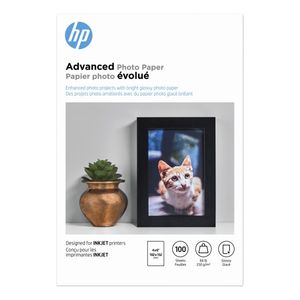 lot 30970 image: HP - Advanced Glossy 4 x 6 Photo Paper - 100 Count - White