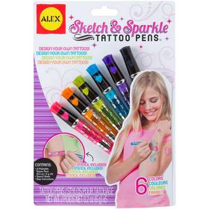 lot 30984 image: Alex Toys Tattoo Pens Kit Sketch & Sparkle