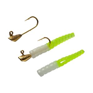 lot 34989 image: Leland Lures Trout Magnet 164 oz Softbait 9 Count WhiteChartreuse & Leland Lures Trout Magnet-ChartreuseOrange - 87632