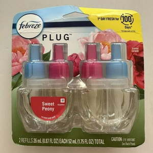 lot 34999 image: Febreze Plug Sweet Peony Oil 2 Refills LIMITED EDITION